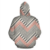 Zigzag Chevron Striped Pattern Zip Up Hoodie