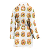 Hamburger Pattern Print Design 04 Women's Bathrobe