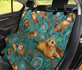 Cute Brown Sea Otters Ornamental Seaweed Corals Green Water Dog Car Seat Covers