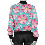 3D Sakura Cherry Blossom Pattern Women'S Bomber Jacket