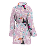Beautiful Toucan Flower Leaves Women'S Bathrobe