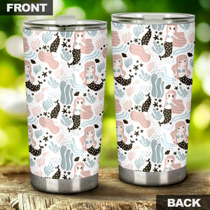 Cute Mermaid Pattern Tumbler