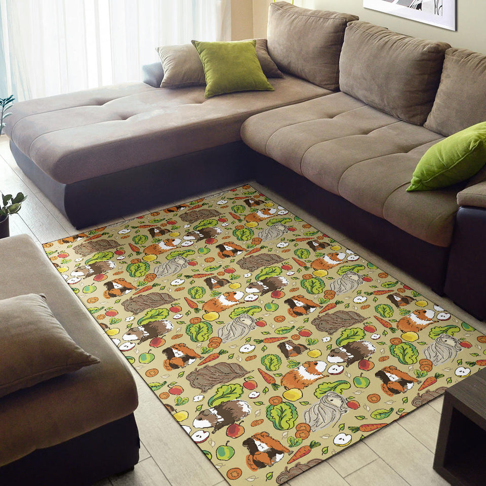Guinea Pig Pattern Print Design 04 Area Rug