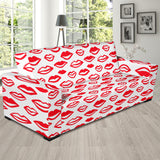 Lips Pattern Print Design 05 Sofa Slipcover