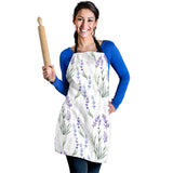 Hand Painting Watercolor Lavender Adjustable Apron