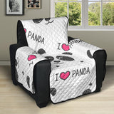 Hand Drawn faces of pandas pattern Recliner Cover Protector