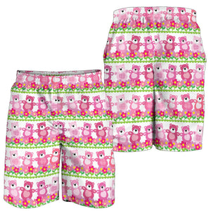 Teddy Bear Pattern Print Design 04 Men Shorts