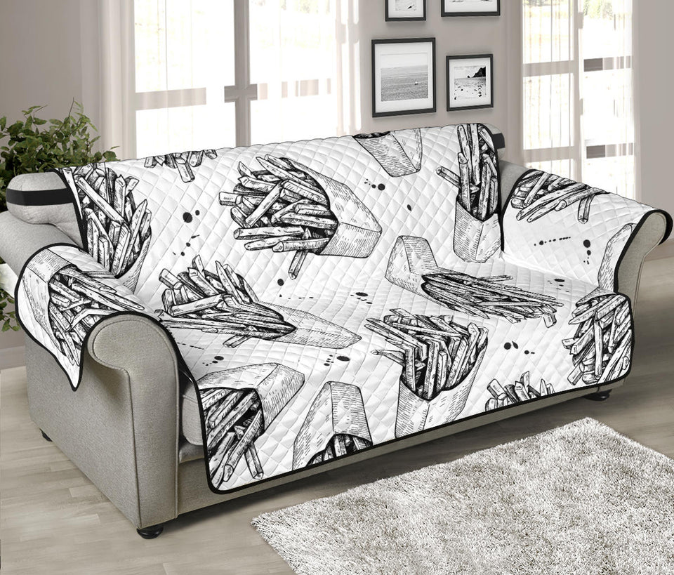 Hand drawn french fries pattern Sofa Cover Protector