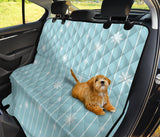Snowflake Pattern Blue Stripe Background Dog Car Seat Covers