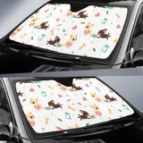 Cute Chihuahua Puppie Pattern Car Sun Shade
