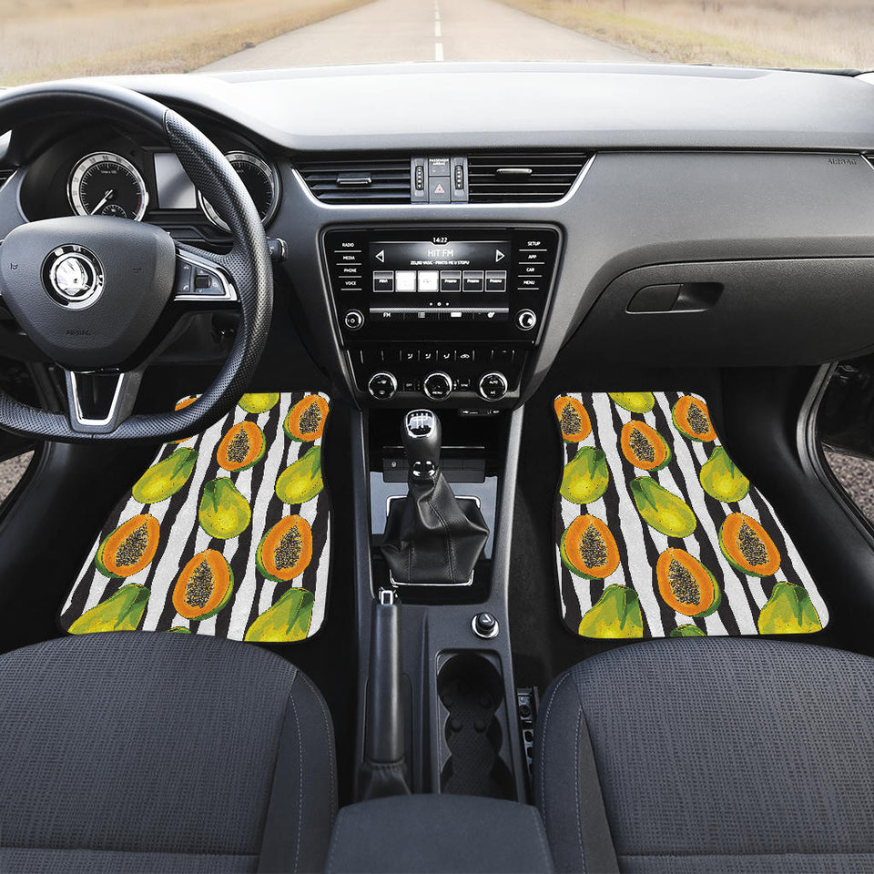 Papaya Design Pattern Front And Back Car Mats