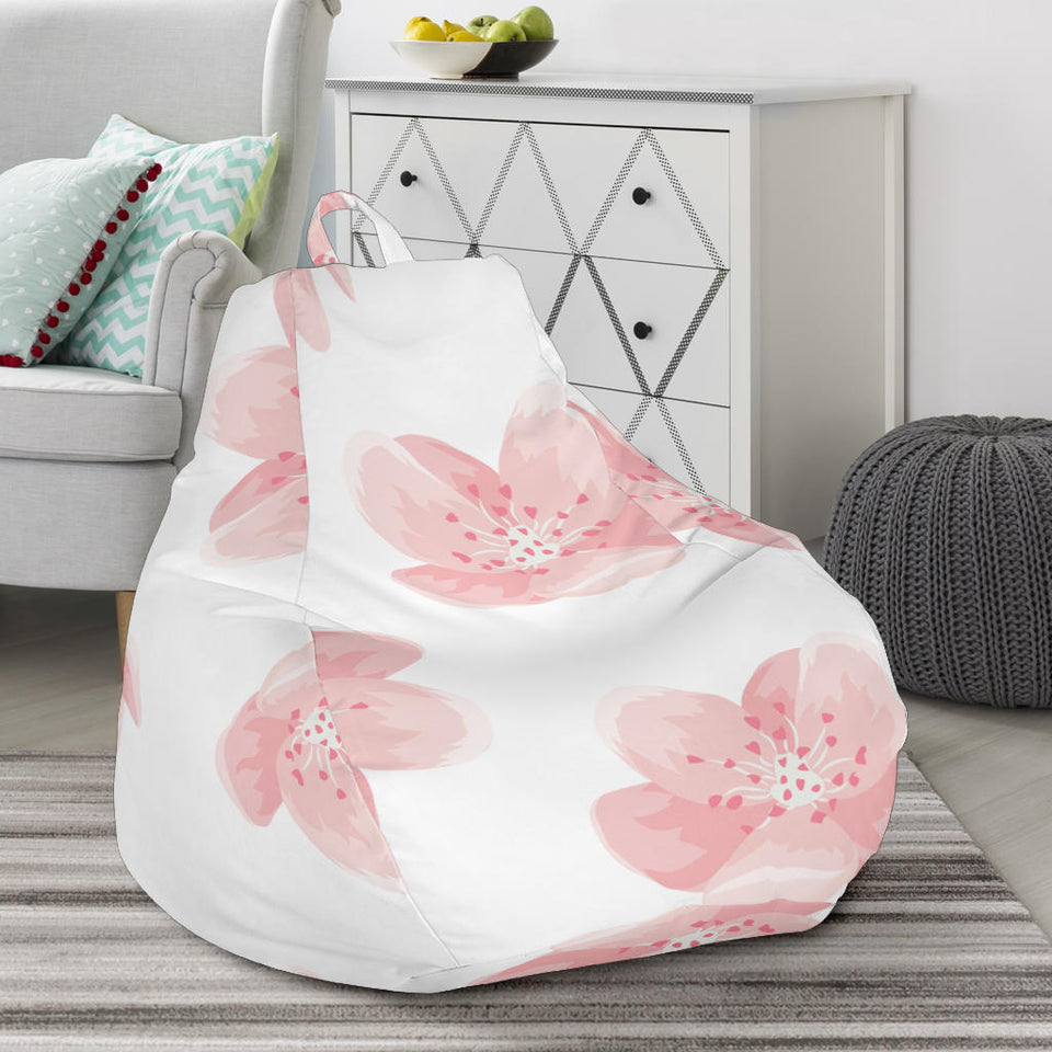 Pink Sakura Cherry Blossom Pattern Bean Bag Cover