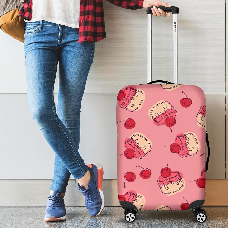 Cake Cherry Pattern Cabin Suitcases Luggages
