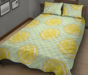 slice of lemon pattern Quilt Bed Set