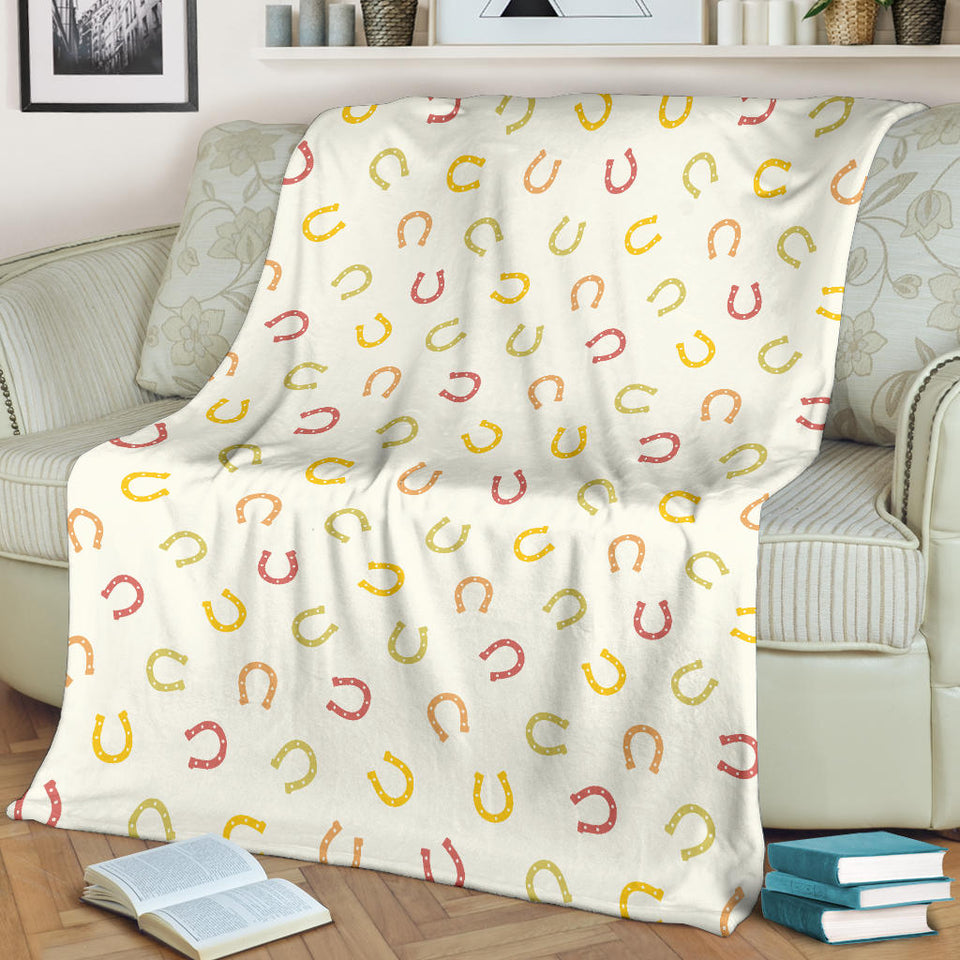Horseshoes Pattern Print Design 02 Premium Blanket