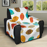 Colorful american football ball pattern Recliner Cover Protector