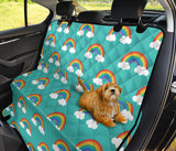 Rainbow Pattern Green Background Dog Car Seat Covers