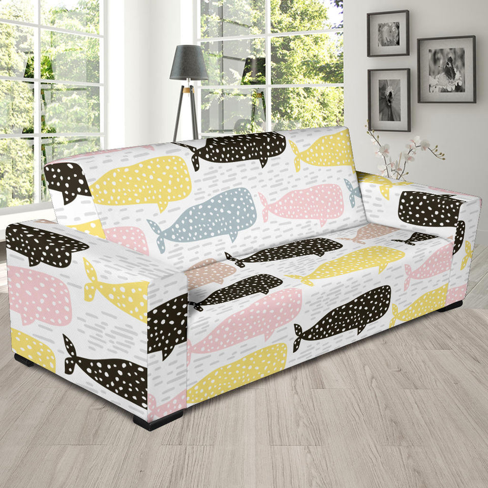 Whale Dot Pattern Sofa Slipcover