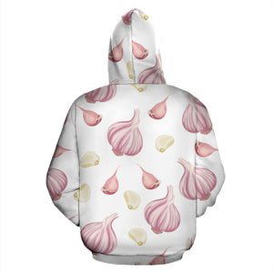 Garlic Pattern Zip Up Hoodie