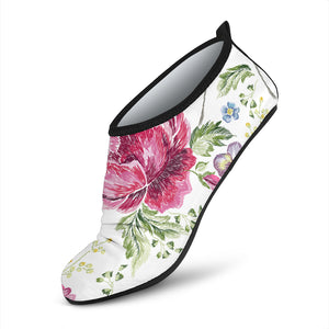 Hand Drawn Butterfly Rose Aqua Shoes