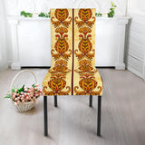 Egypt Hieroglyphics Pattern Print Design 04 Dining Chair Slipcover