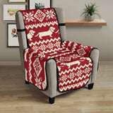 Dachshund Nordic pattern Chair Cover Protector