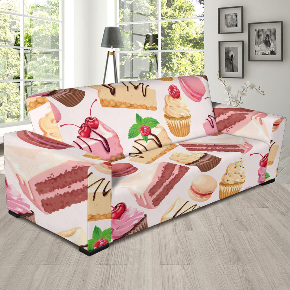 Cake Cupcake Sweets Pattern Sofa Slipcover