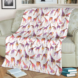 Giraffe Pattern Print Design 02 Premium Blanket