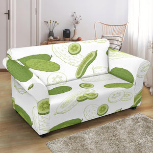 Cucumber Sketch Pattern Loveseat Couch Slipcover