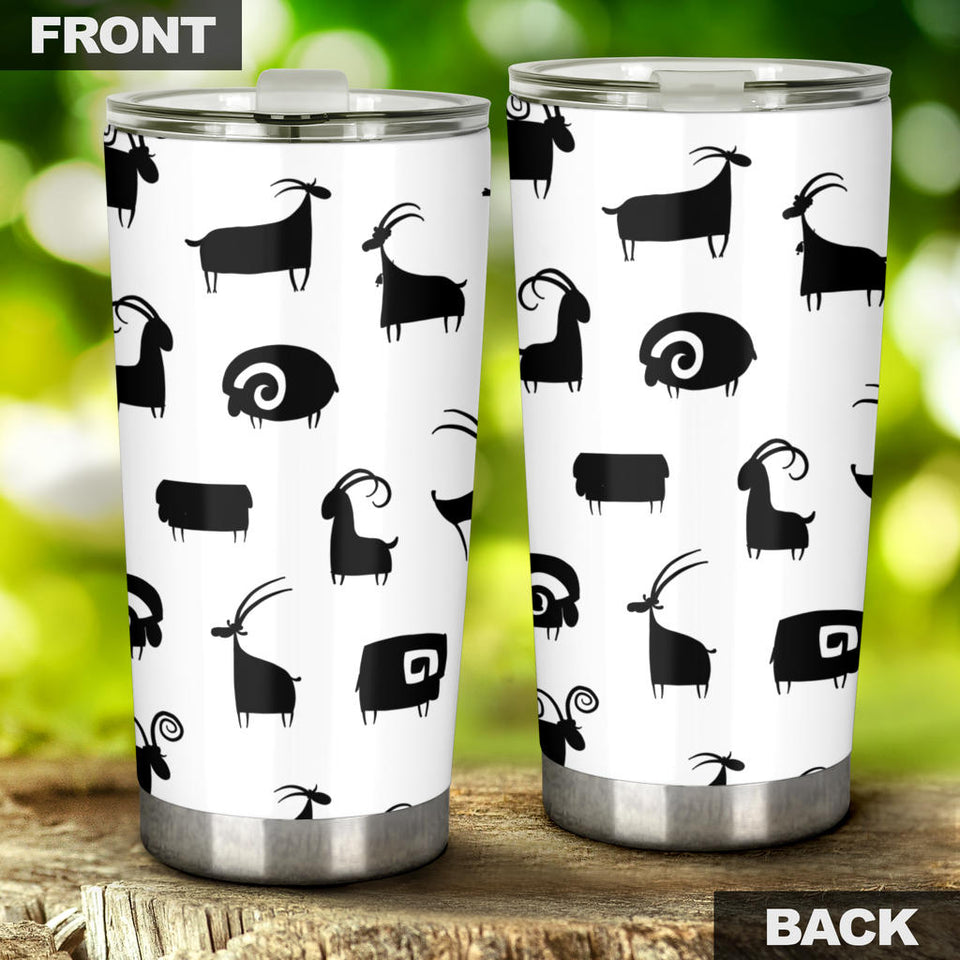 Goat Ram Pattern Tumbler