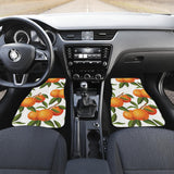 Oranges Pattern Background Front And Back Car Mats