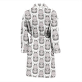 Hippopotamus Pattern Print Design 05 Men's Bathrobe