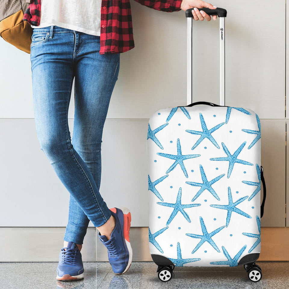Watercolor Starfish Pattern Cabin Suitcases Luggages