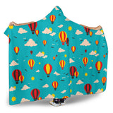 Hot Air Balloon Sky Pattern Hooded Blanket