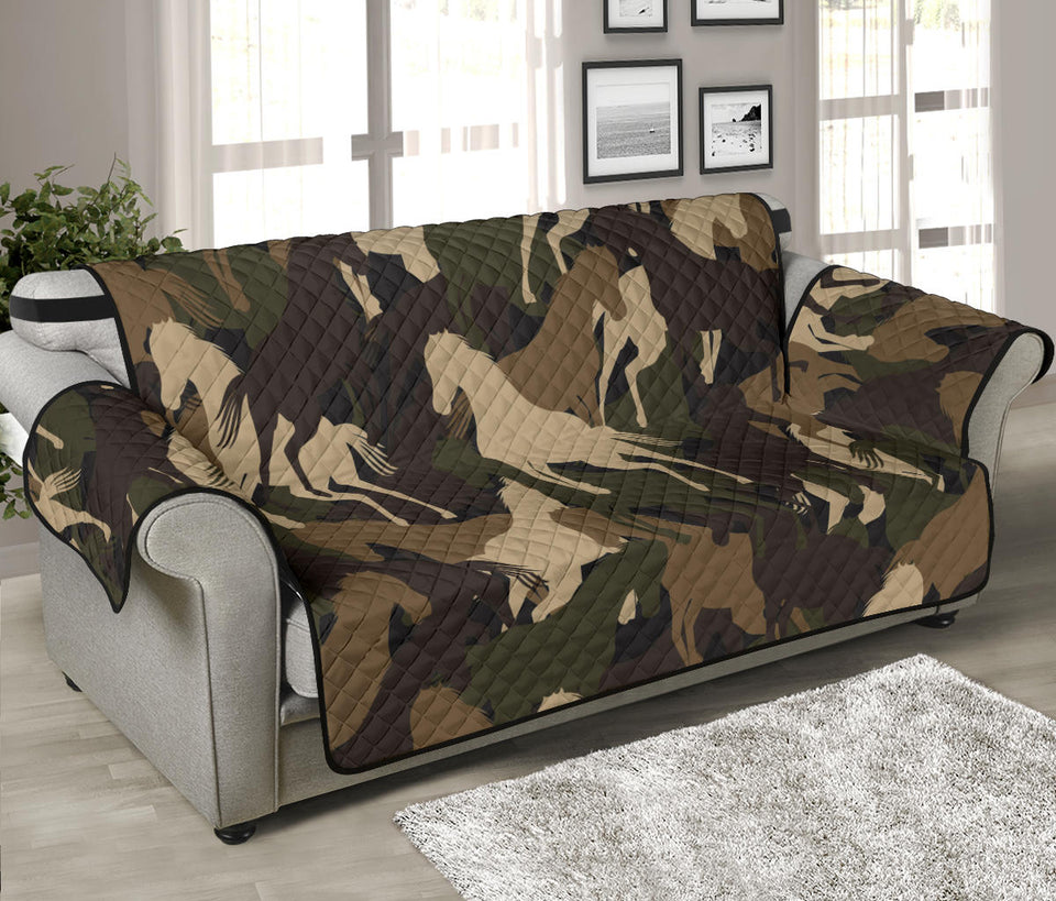 Horse Camo Camouflage Pattern Sofa Cover Protector