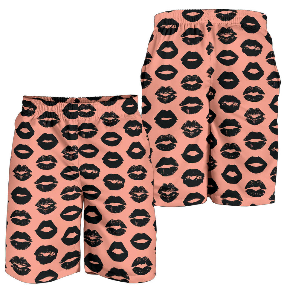 Lips Pattern Print Design 02 Men Shorts