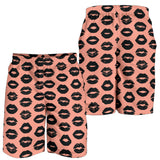 Lips Pattern Print Design 02 Men Shorts