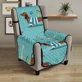 Dachshund decorative background Chair Cover Protector