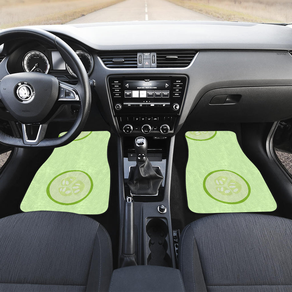 Cucumber Pattern Front And Back Car Mats