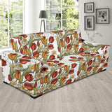 Red Tulips And Daffodils Pattern Sofa Slipcover