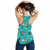 Hot Air Balloon Sky Pattern Women Racerback Tank Top