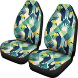 Toucan Tropical Leaves Design Pattern   Universal Fit Car Seat Covers