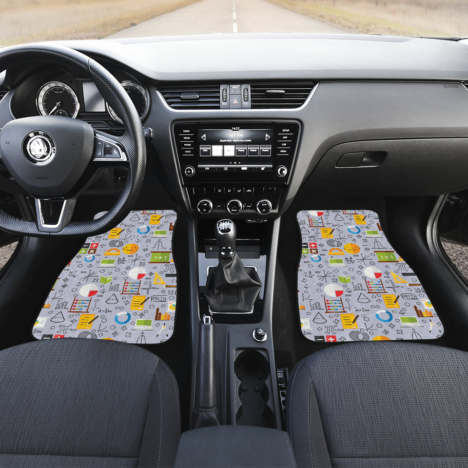 Math Pattern Print Design 04 Front and Back Car Mats