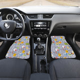Math Pattern Print Design 04 Front and Back Car Mats
