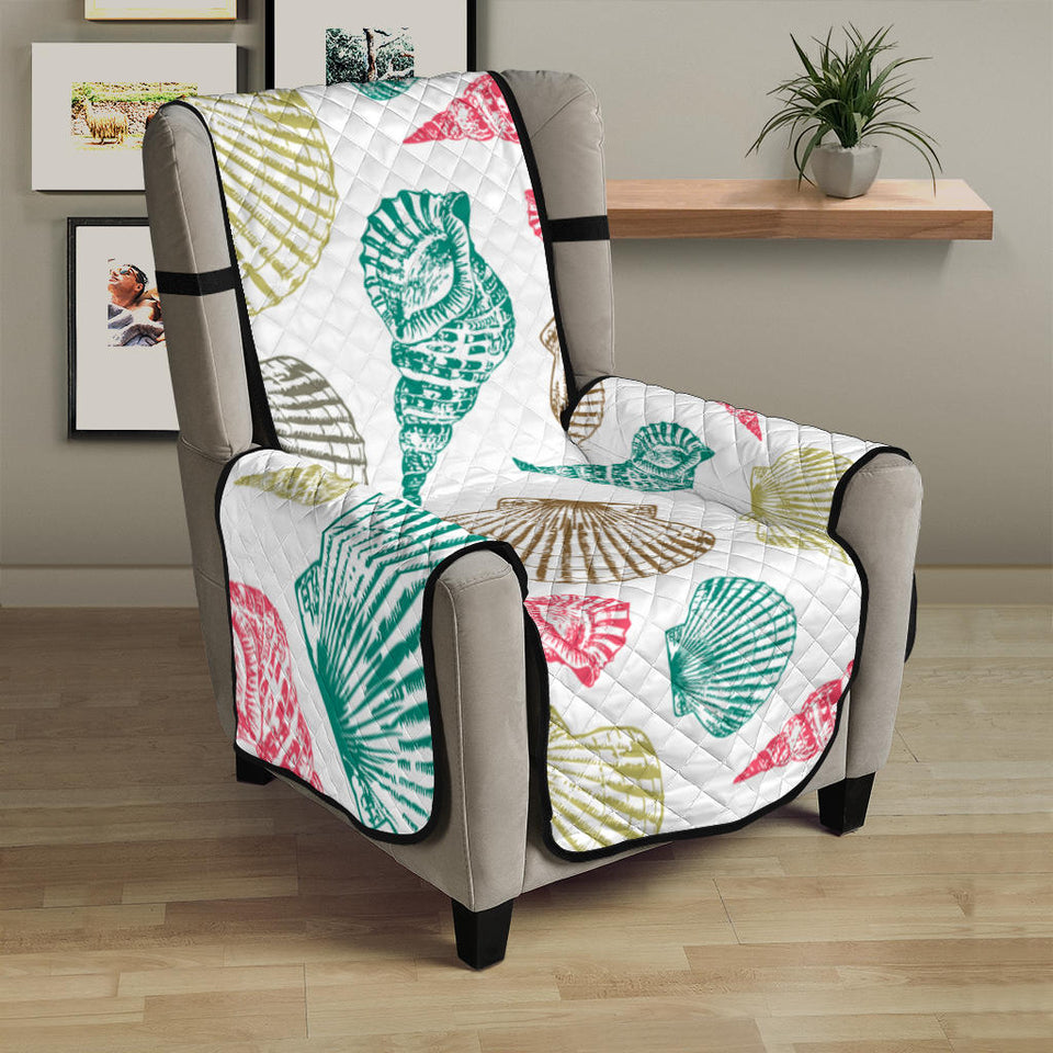 Colorful shell pattern Chair Cover Protector