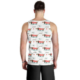 Cute dachshund bone pattern Men Tank Top