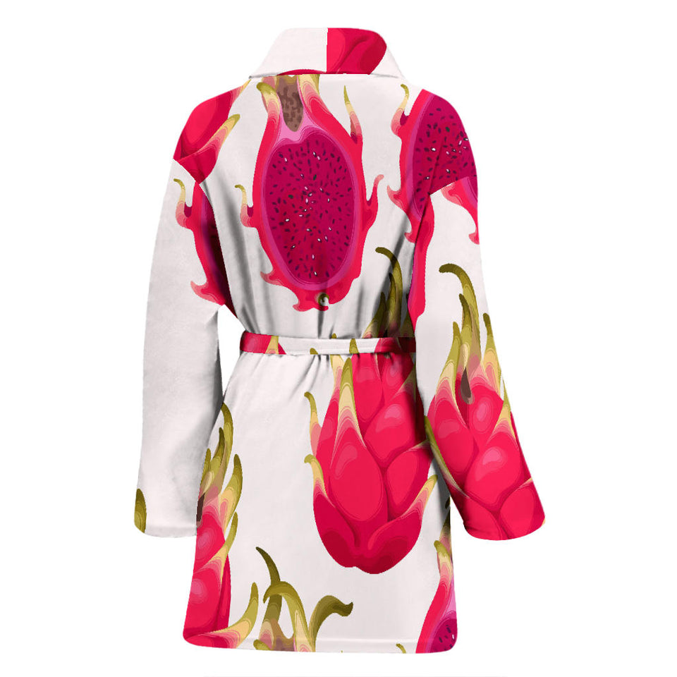 Dragon Fruits Design Pattern Women'S Bathrobe