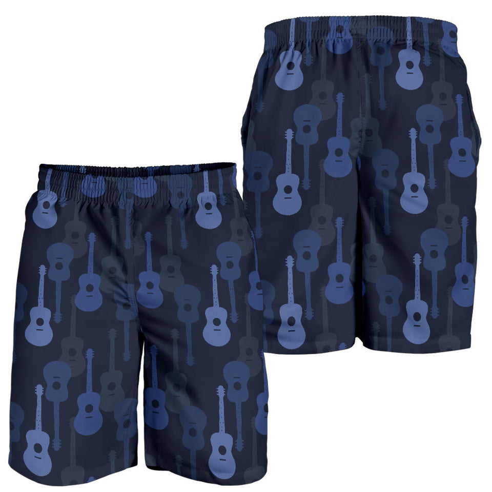 Blue Theme Guitar Pattern Men Shorts