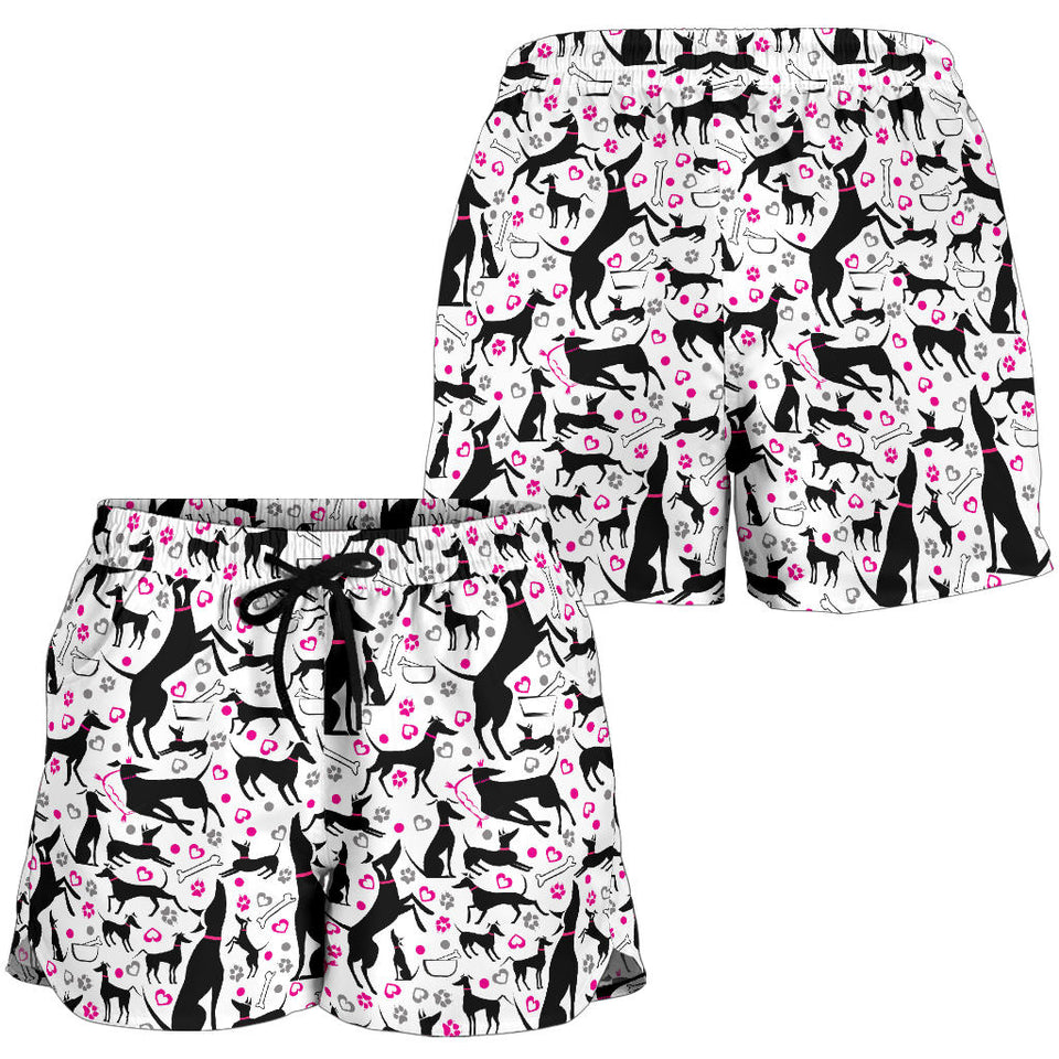 Greyhound Pattern Print Design 02 Women Shorts