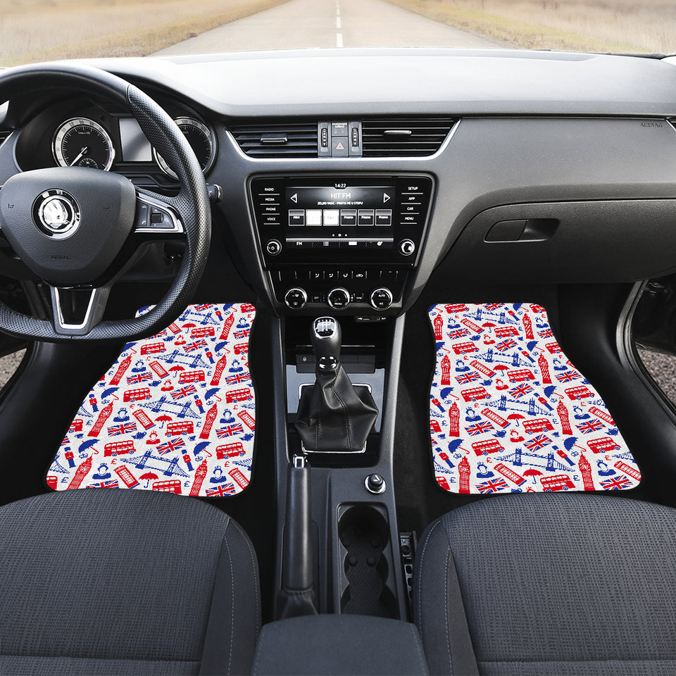 British Pattern Print Design 01 Front Car Mats